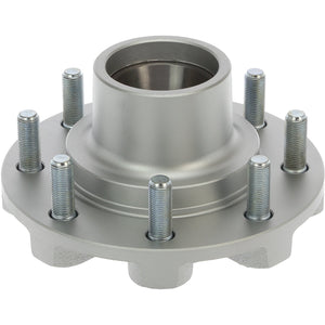 DeeMaxx 8K galvanized grease hub with silver 9/16 wheel studs