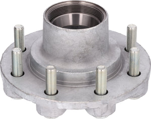 DeeMaxx 8K galvanized oil hub with silver 9/16 wheel studs