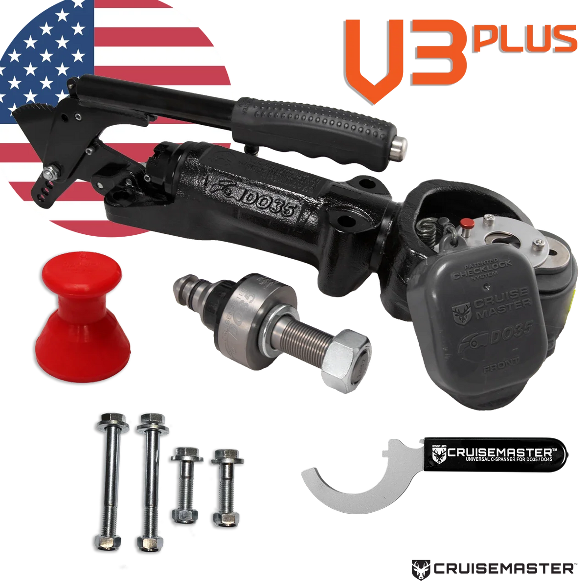 Cruisemaster DO35 off-road articulating coupling with integrated handbrake