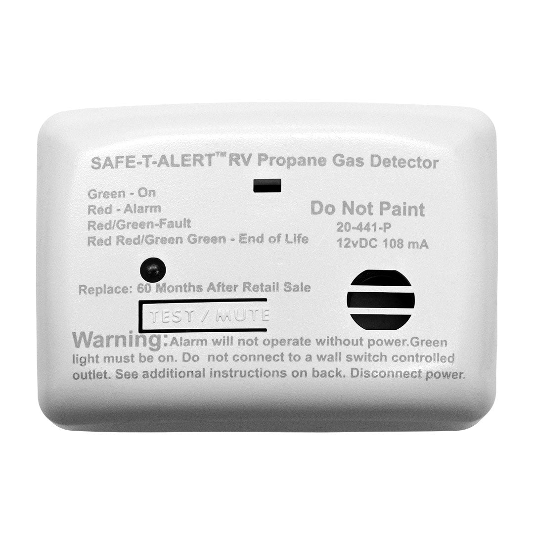 Safe-T-Alert 20-441-P-WT RV Propane Gas Alarm, Surface Mount, White