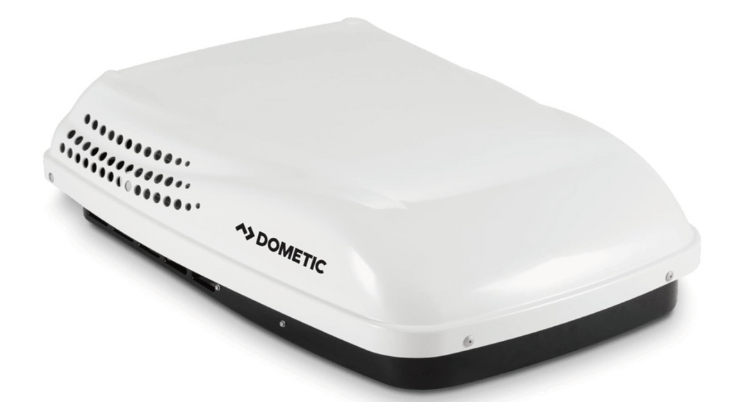 Dometic rooftop air conditioner and RV fridge