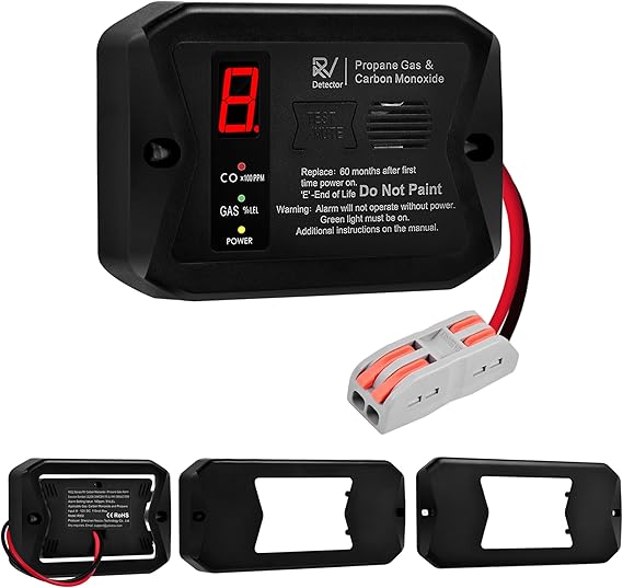 RV carbon monoxide and propane gas detector