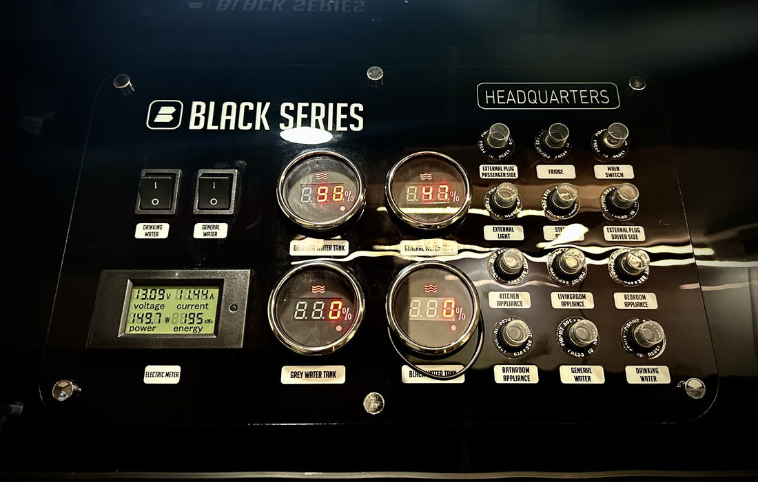 Black Series HQ control panel mounted on an interior wall