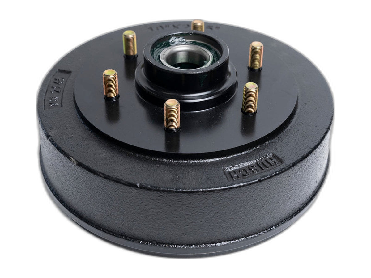 Trailer brake drum hub supplied with bearings fitted and greased