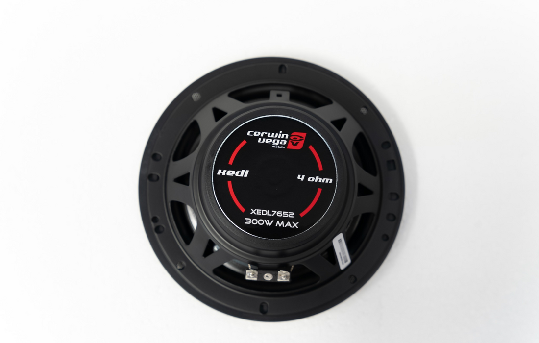 Replacement RV internal speaker pair mounted in a camper cabin panel