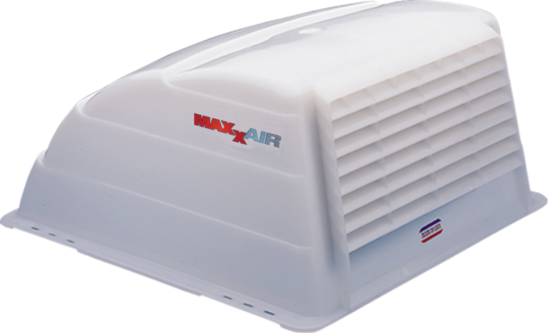MaxxAir I+ RV Roof Vent Cover for Non-Powered Vents, 14" x 14", Translucent White