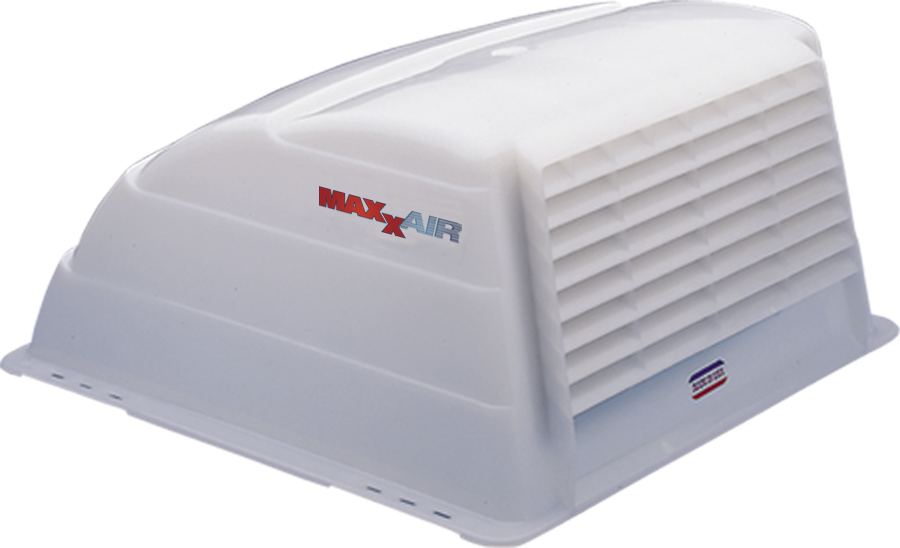 MaxxAir I+ RV Roof Vent Cover for Non-Powered Vents, 14" x 14", Translucent White