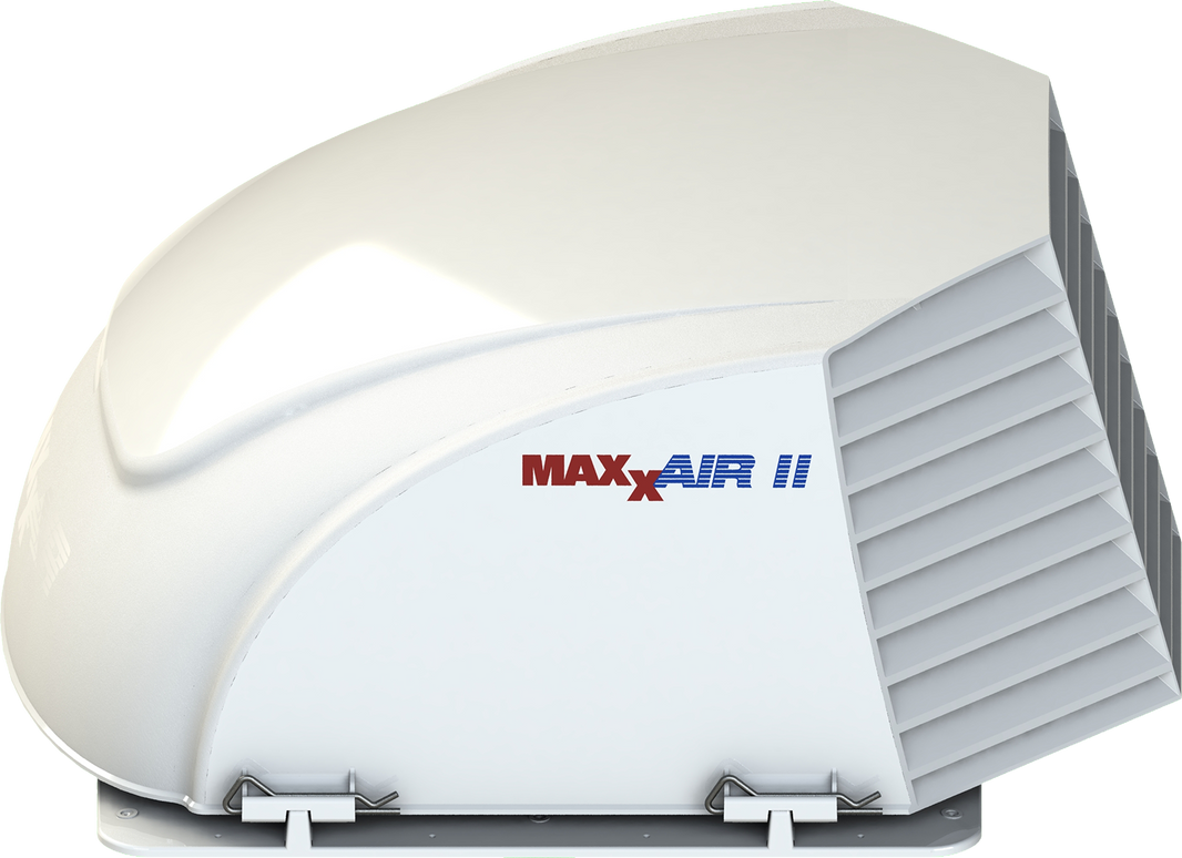 MaxxAir II RV Roof Vent Cover with EZClip Hinge, 14" x 14", Translucent White