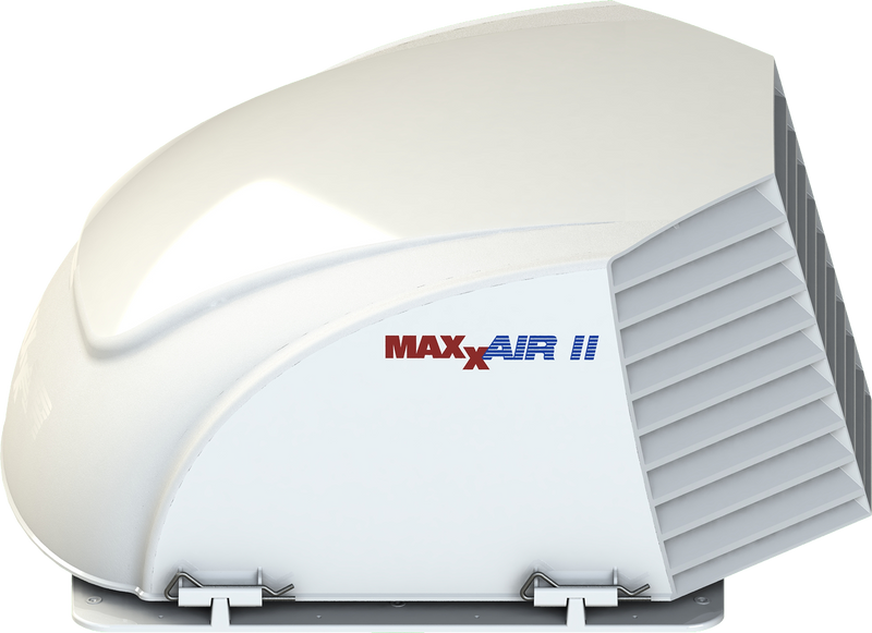 MaxxAir II RV Roof Vent Cover with EZClip Hinge, 14" x 14", Translucent White