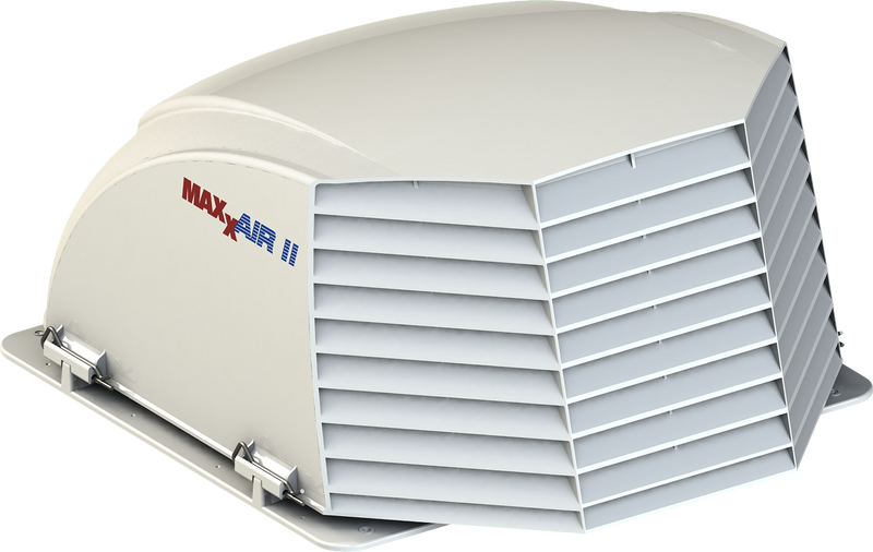 MaxxAir II RV Roof Vent Cover with EZClip Hinge, 14" x 14", Translucent White - view 2