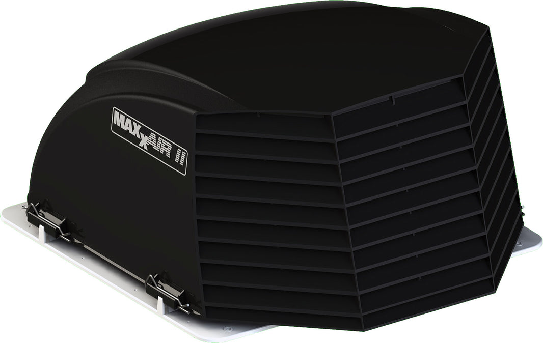 MaxxAir II RV Roof Vent Cover with EZClip Hinge, 14" x 14", Black - view 2