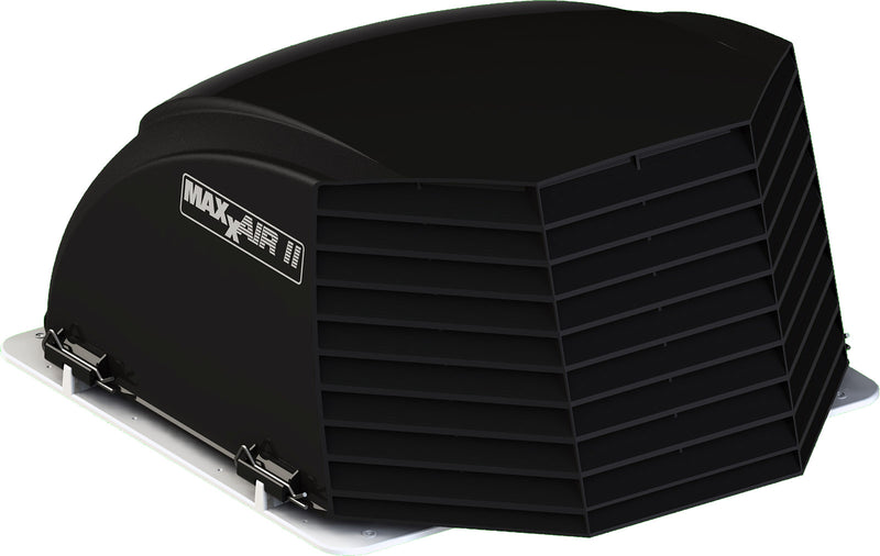 MaxxAir II RV Roof Vent Cover with EZClip Hinge, 14" x 14", Black - view 2