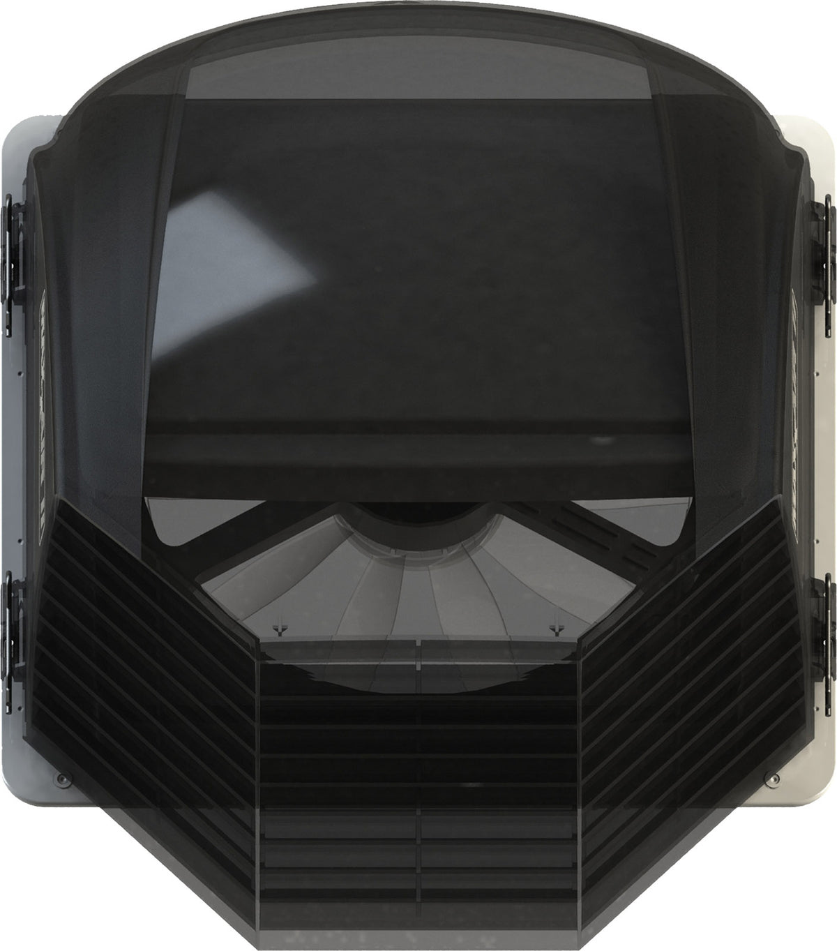 MaxxAir II RV Roof Vent Cover with EZClip Hinge, 14" x 14", Smoke - view 3