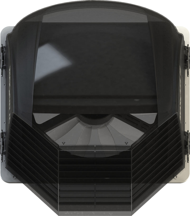 MaxxAir II RV Roof Vent Cover with EZClip Hinge, 14" x 14", Smoke - view 3