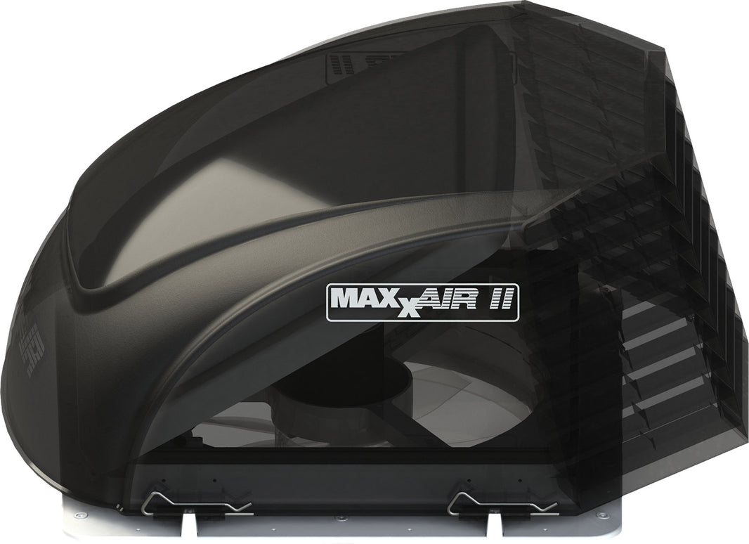 MaxxAir II RV Roof Vent Cover with EZClip Hinge, 14" x 14", Smoke