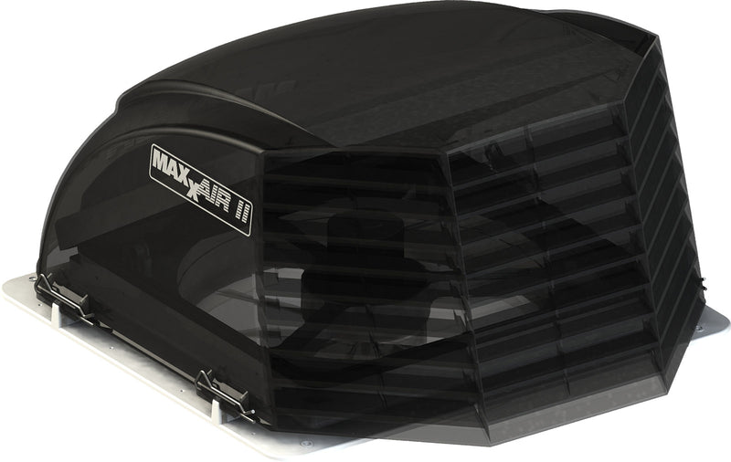 MaxxAir II RV Roof Vent Cover with EZClip Hinge, 14" x 14", Smoke - view 2