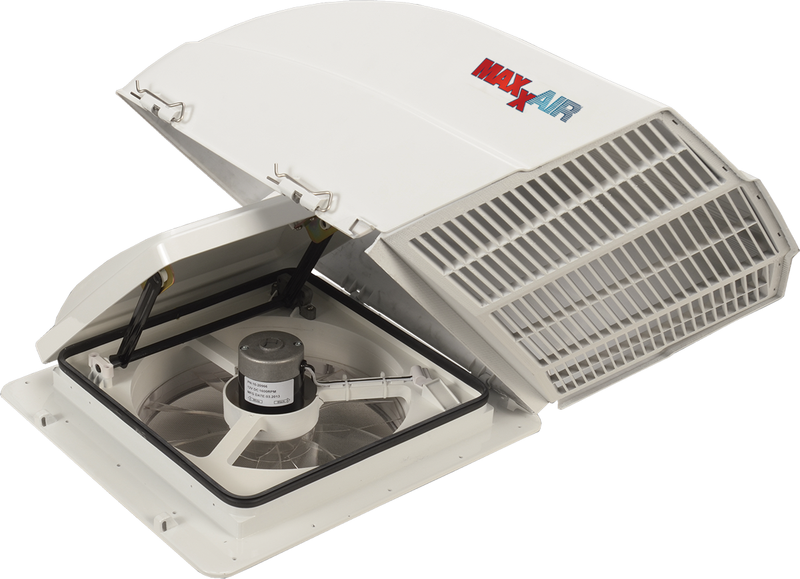 MaxxAir FanMate RV Roof Vent Cover for MaxxFan & Powered Vents, EZClip Mount, Smoke - view 2