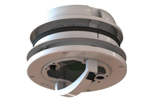 MaxxAir MaxxFan Dome 6" 12V Exhaust Fan for RV Bathroom, Roof or Sidewall Mount, White - view 2