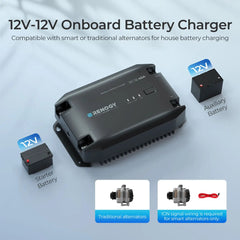 Renogy 12V DC to DC battery charger with temperature sensor