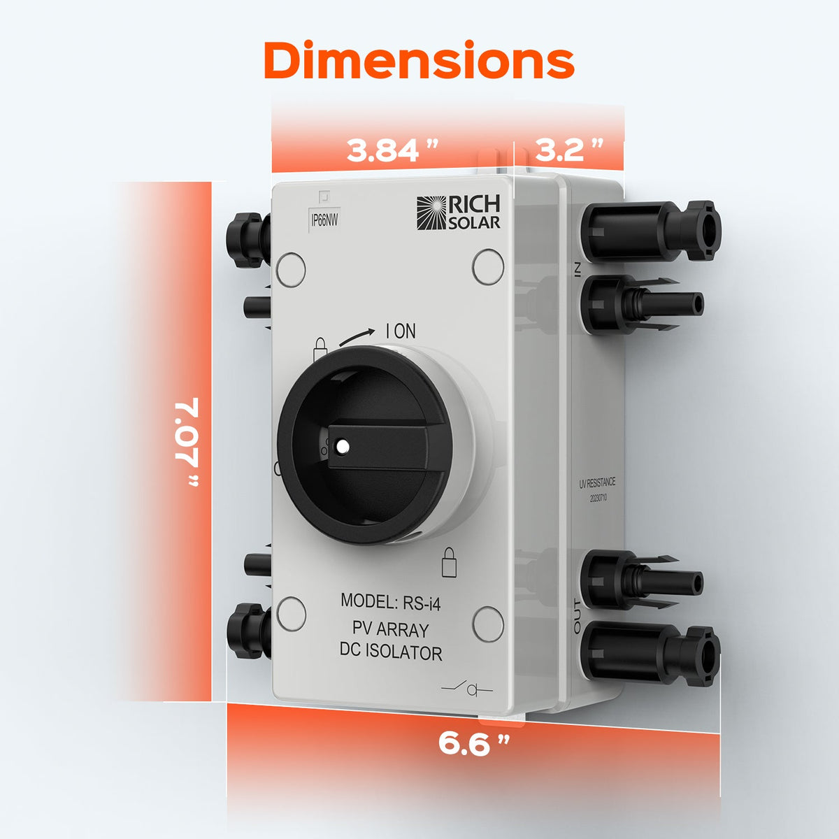 Rich Solar Solar PV DC Quick Disconnect Switch Solar Array DC Quick Disconnect Switch