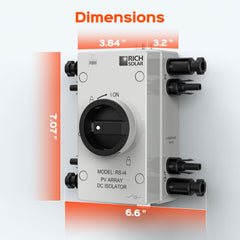 Rich Solar Solar PV DC Quick Disconnect Switch Solar Array DC Quick Disconnect Switch