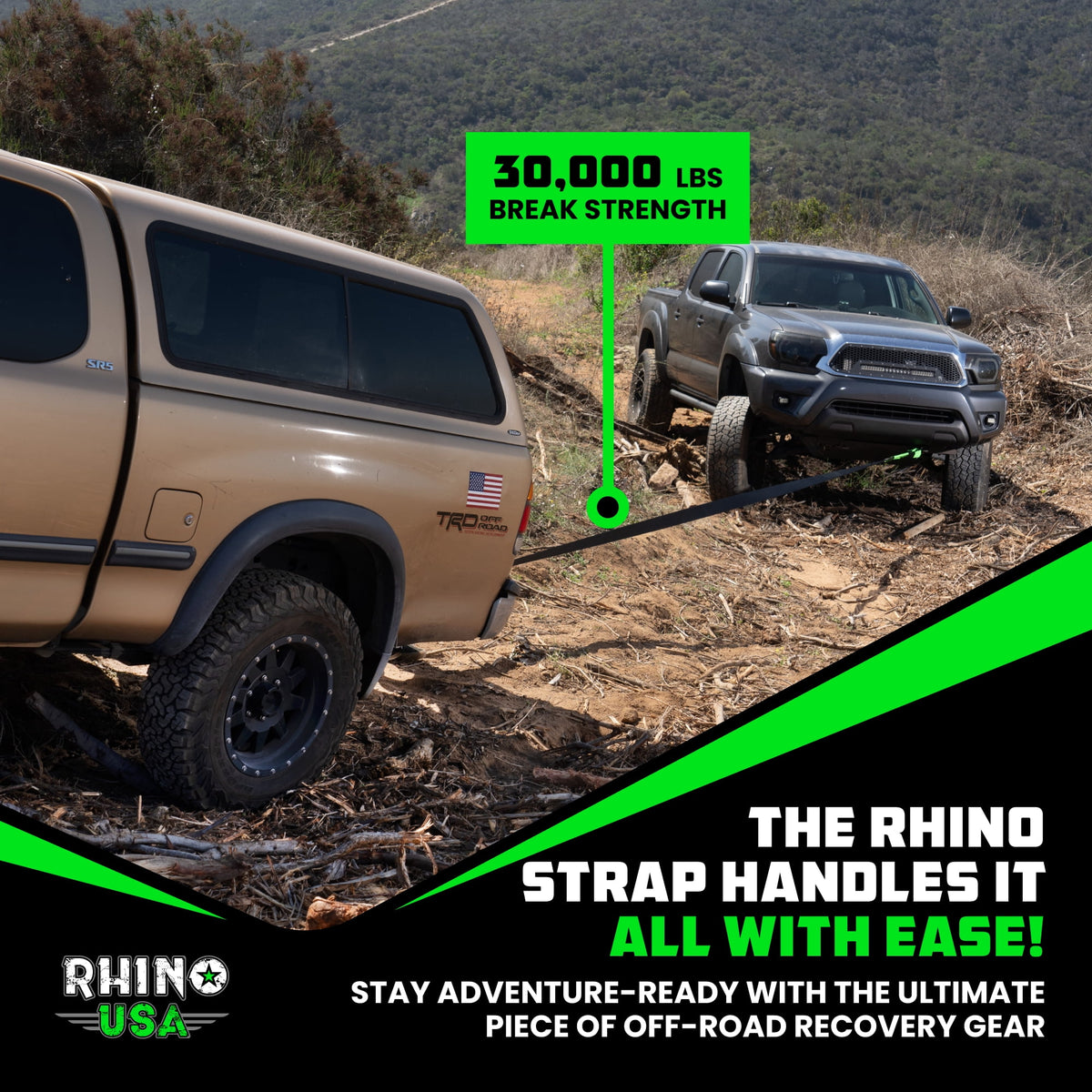 Rhino USA recovery tow strap, view 6