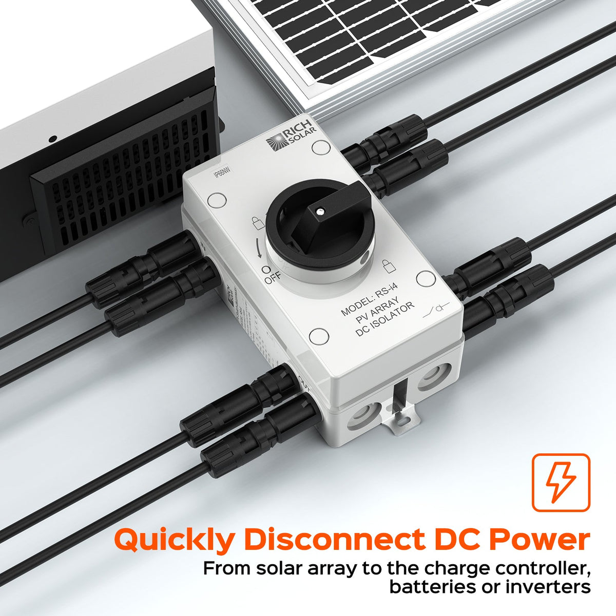 Rich Solar Solar PV DC Quick Disconnect Switch Solar Array DC Quick Disconnect Switch