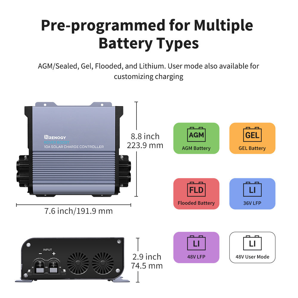 Renogy Rover Boost 10A MPPT charge controller