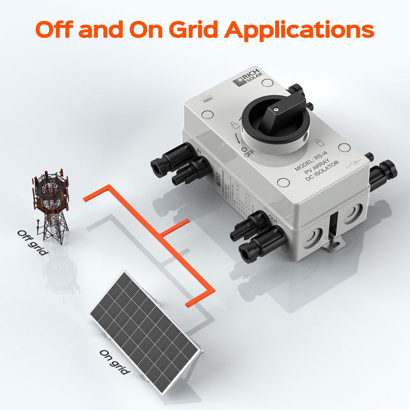 Rich Solar Solar PV DC Quick Disconnect Switch Solar Array DC Quick Disconnect Switch