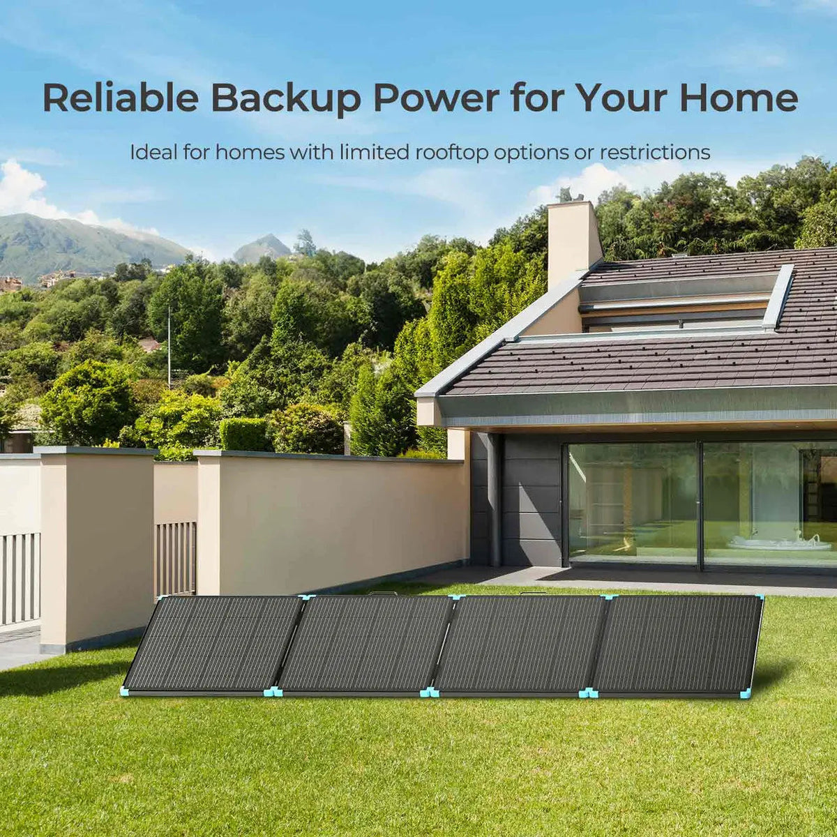 Renogy lightweight portable solar suitcase with kickstands