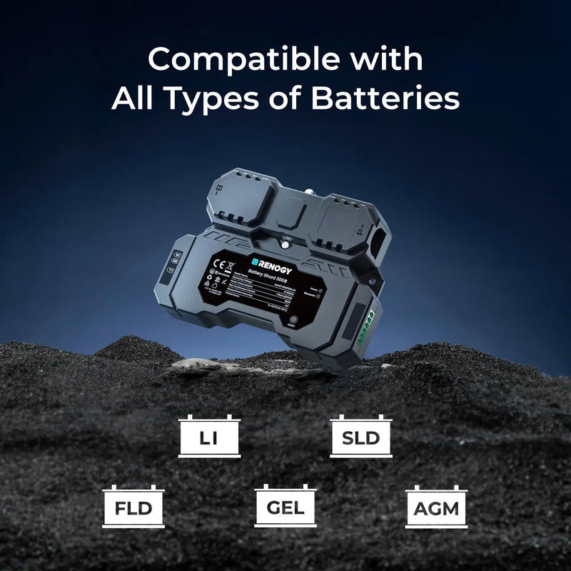 Renogy Battery Shunt 300 with temperature sensor