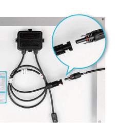 Renogy solar adaptor kit cable pair with solar connectors and bare ends
