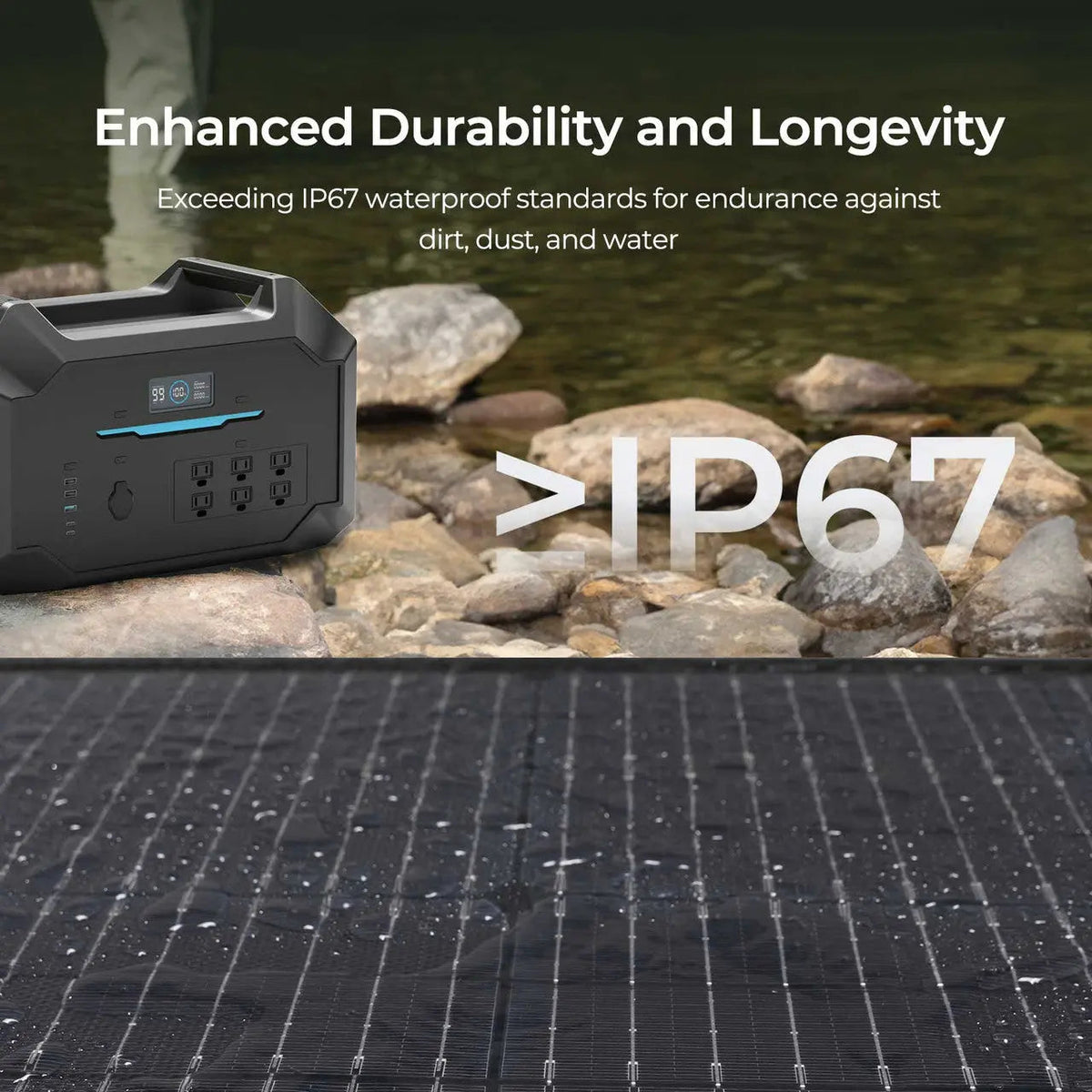 Renogy lightweight portable solar suitcase with kickstands
