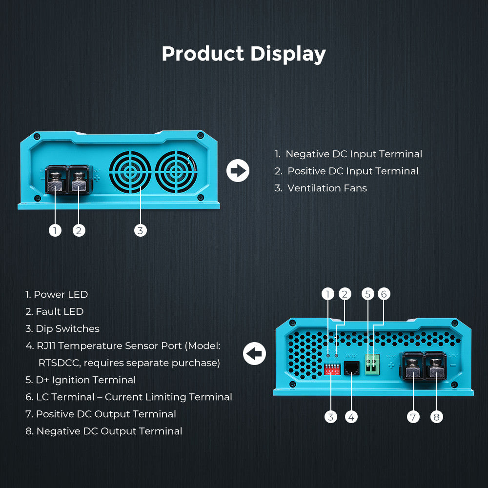 Renogy 12V 60A DC to DC battery charger