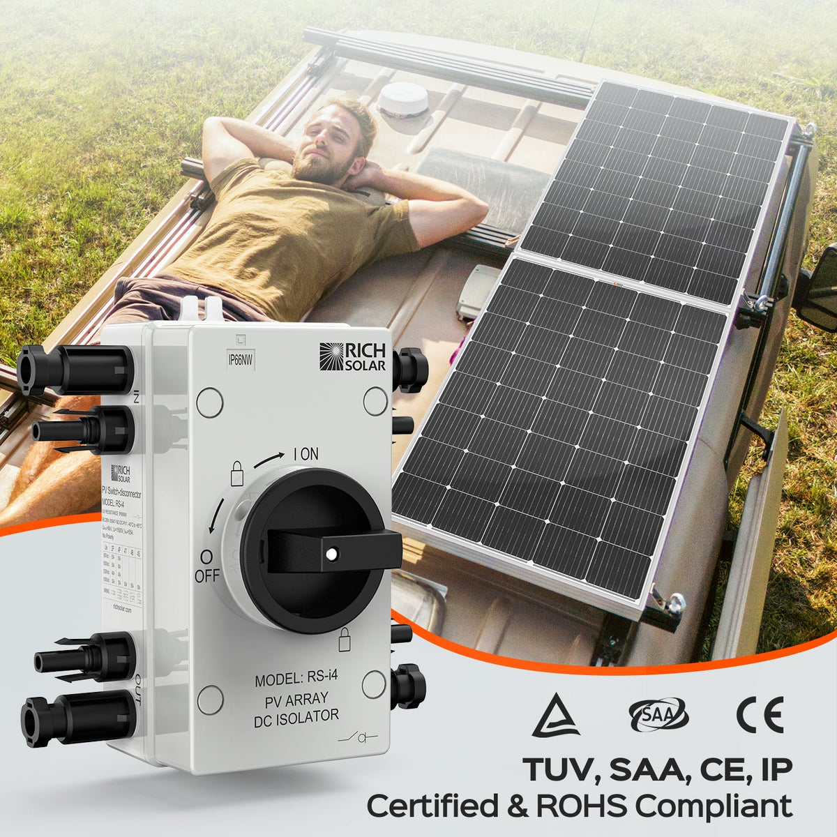Rich Solar Solar PV DC Quick Disconnect Switch Solar Array DC Quick Disconnect Switch