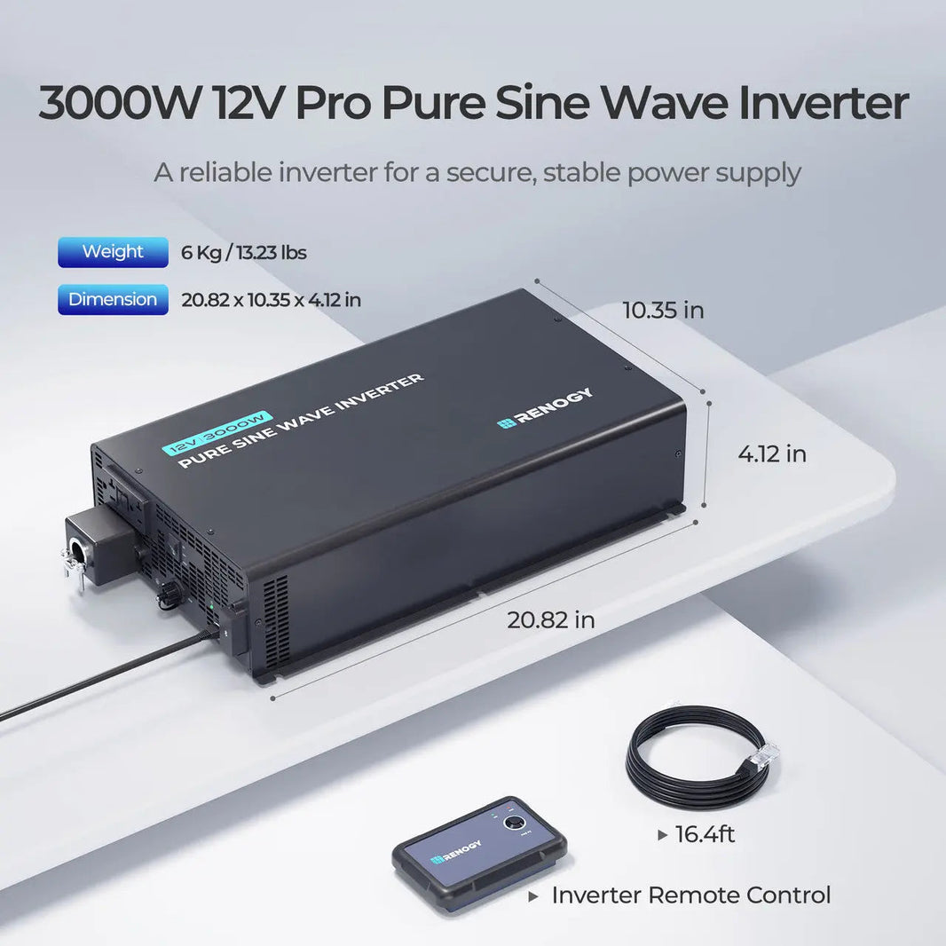 Renogy 3000W 12V Pro pure sine wave inverter