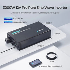 Renogy 3000W 12V Pro pure sine wave inverter