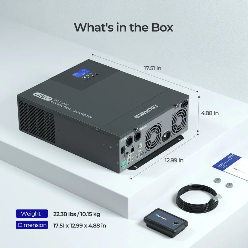 Renogy 3500W 48V pure sine wave solar inverter charger