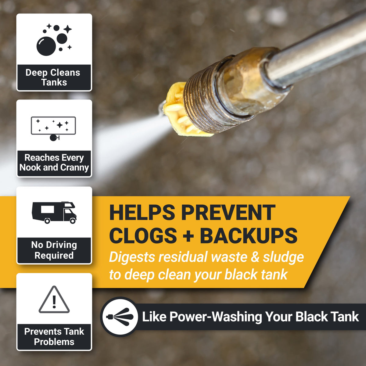 Unique Clean-It black tank cleaner, view 3