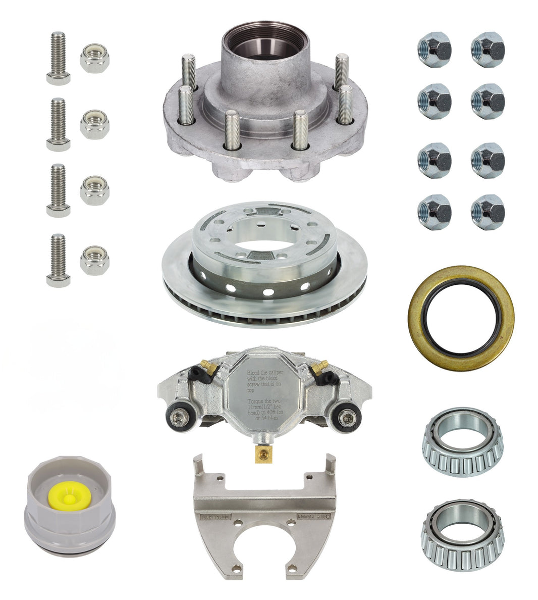 DeeMaxx 8K single-wheel disc brake kit stainless steel for Dexter axles