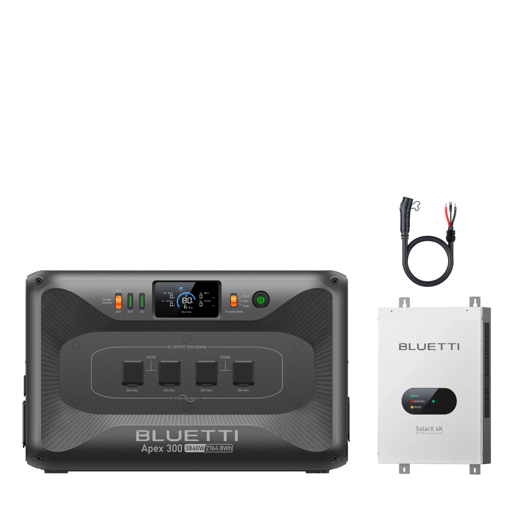 BLUETTI Apex 300 power station with SolarX 4K solar charge controller