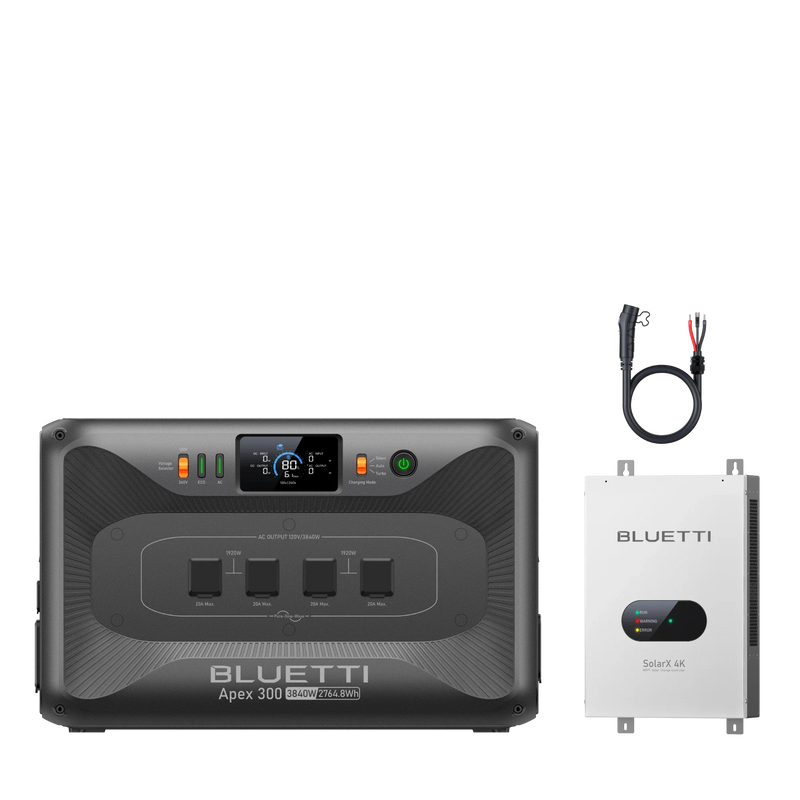 BLUETTI Apex 300 power station with SolarX 4K solar charge controller