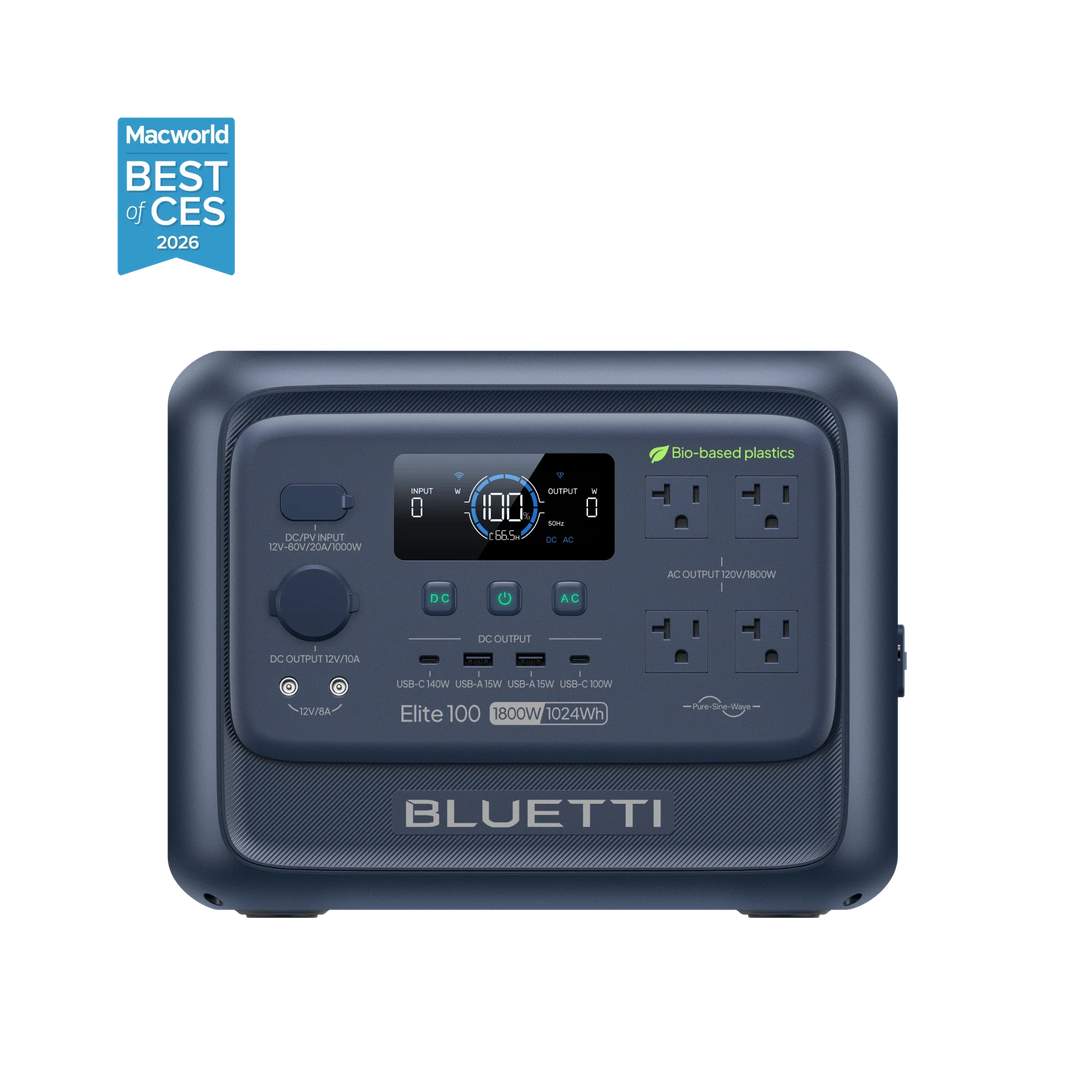 BLUETTI Elite 100 V2 bio-based portable power station front view