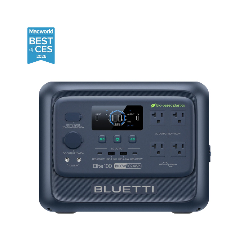BLUETTI Elite 100 V2 bio-based portable power station front view