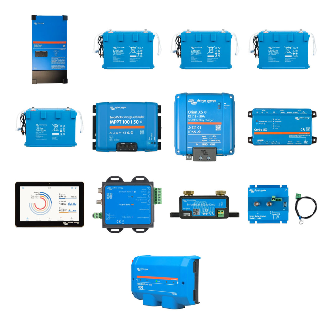 Victron Expedition Power Kit, Complete 12V Off-Grid System – everything included in the bundle