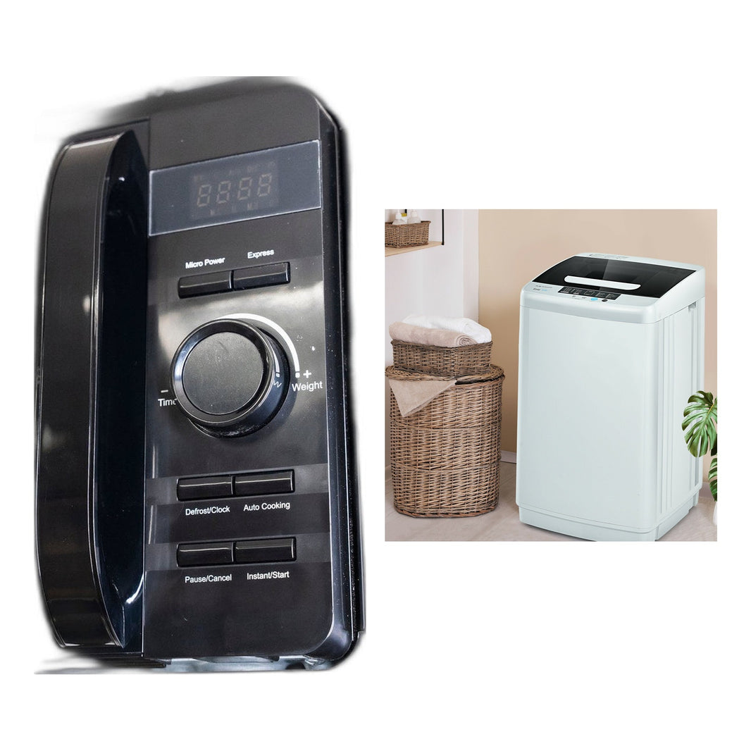 RV Appliance Bundle: Compact Microwave + Portable Washer – everything included in the bundle