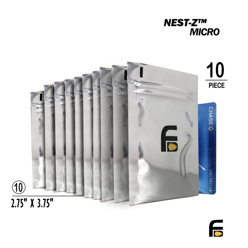 Faraday Defense NEST-Z Kit, 10 EMP Bags 2.5" x 4" (Cards, Keys) - photo 4
