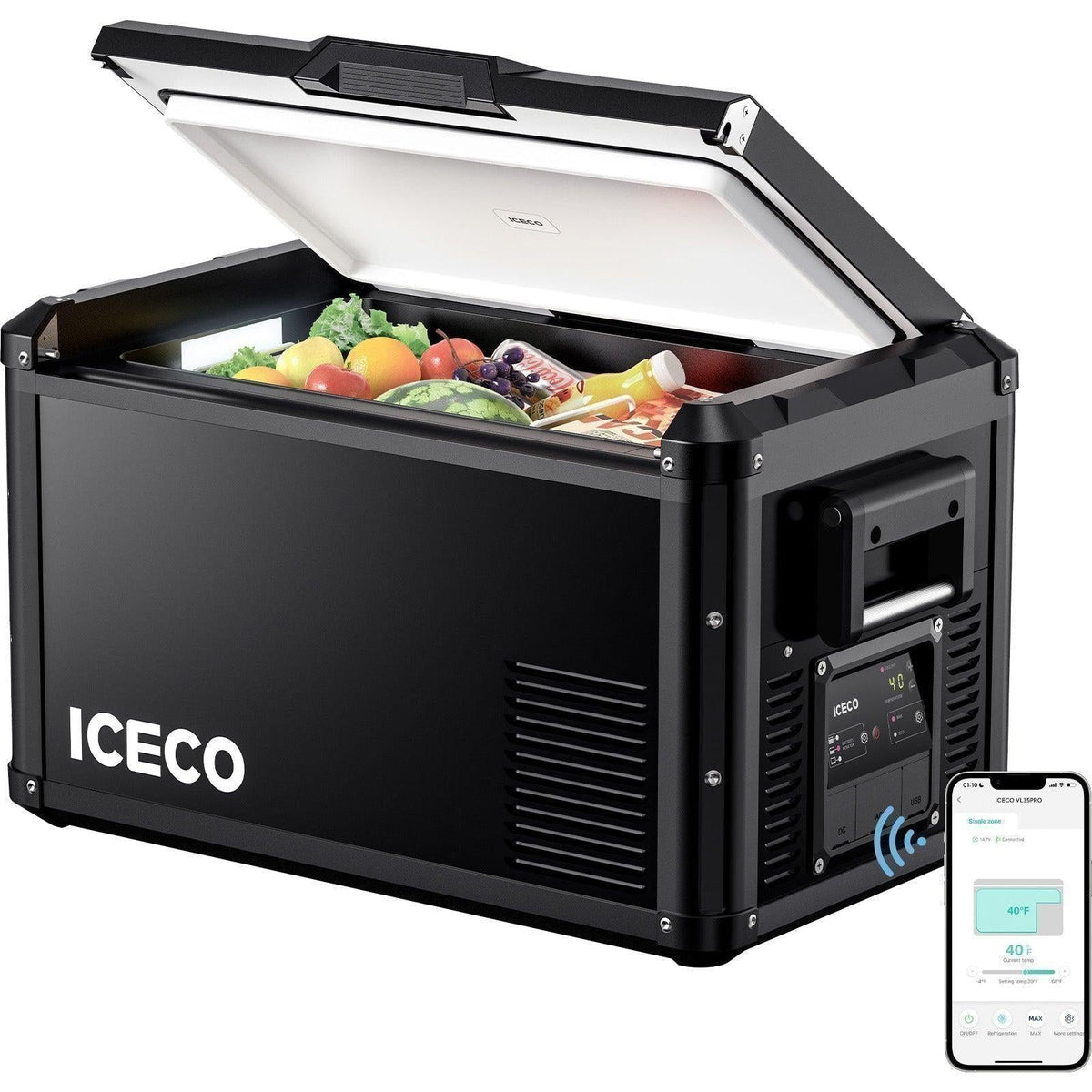 ICECO VL35ProS single zone portable fridge freezer, black