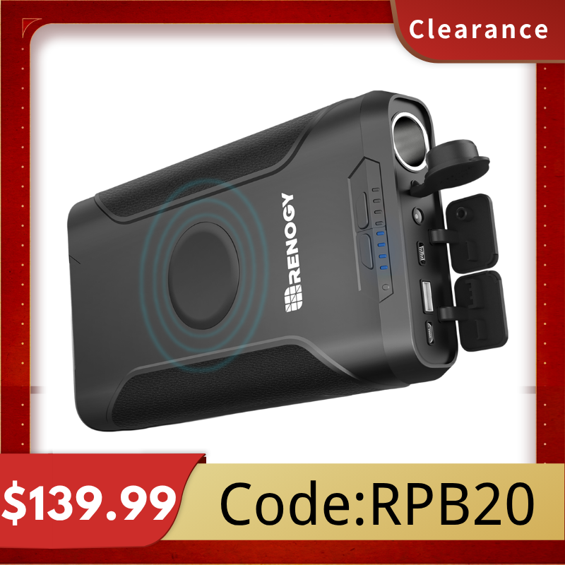 Renogy 72000mAh power bank with USB-C and DC ports