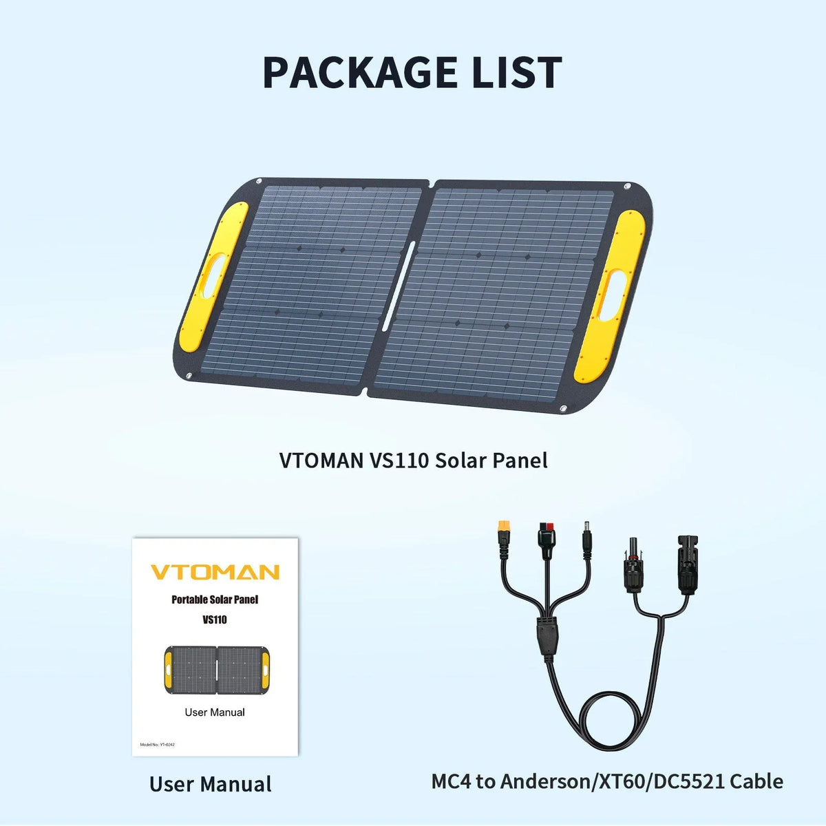 VTOMAN VS110 110W portable solar panel